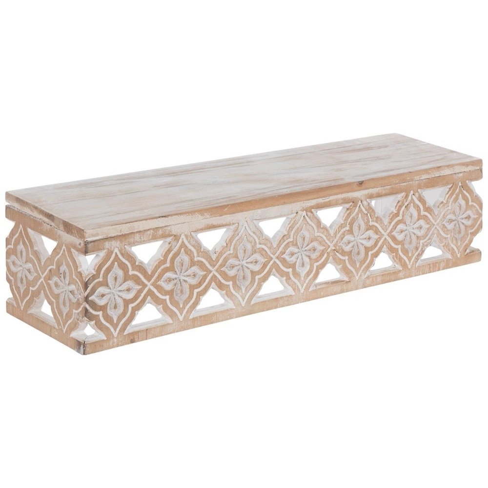 New Floral Cutout Wood Wall Shelf